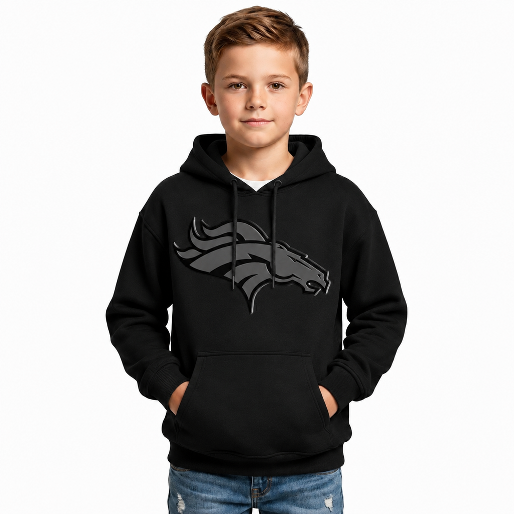 Denver Broncos Back In Style Logo Kids Hoodie