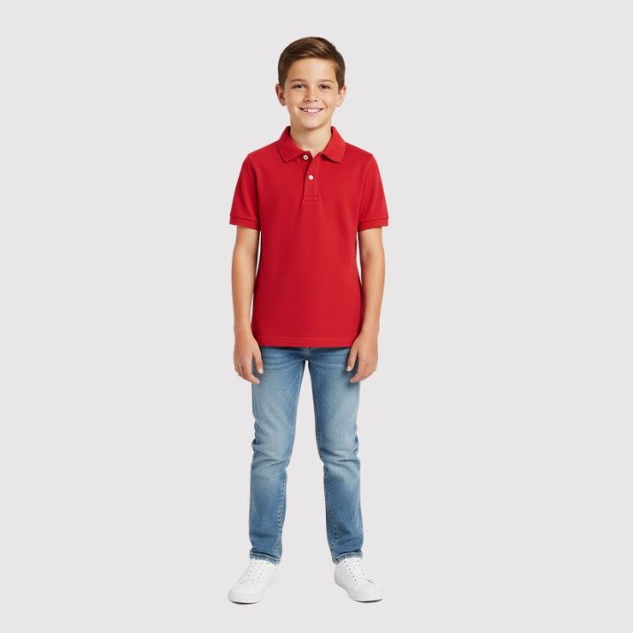 Boys Uniform Colored Polo T Shirt