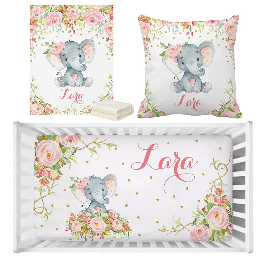 Boho Baby Elephant Bedding