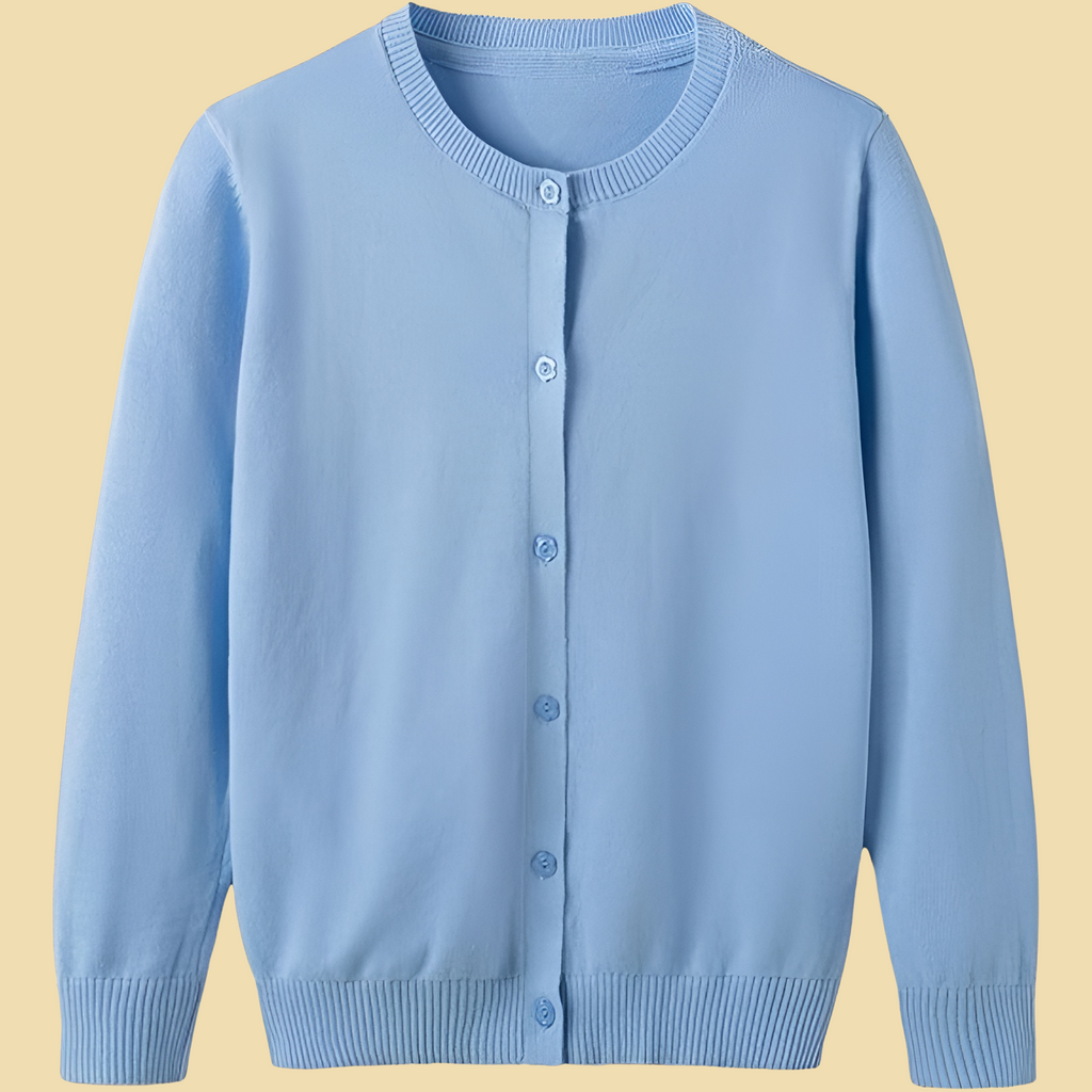 Girls Cotton Knit Cardigan Long Sleeve Sweater