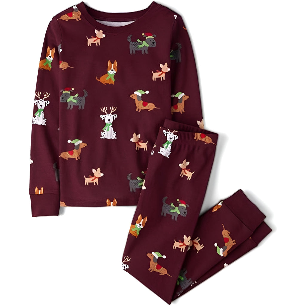 Holiday Print Two Piece Pajama Set