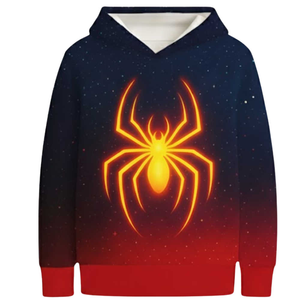 Boys Superhero Design Spider Hoodie