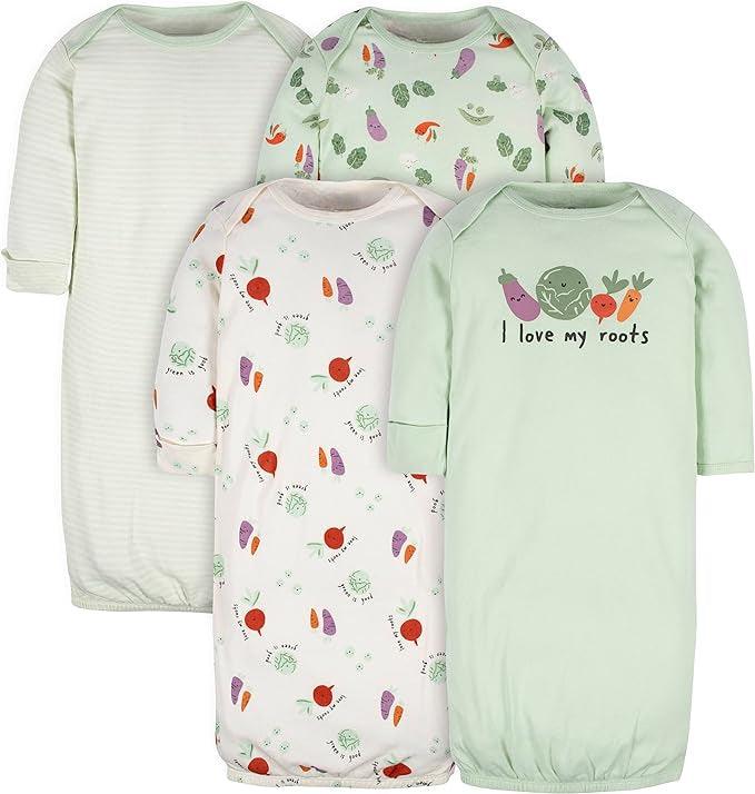 Baby Pack Of 4 Cotton Sleepwear Gown