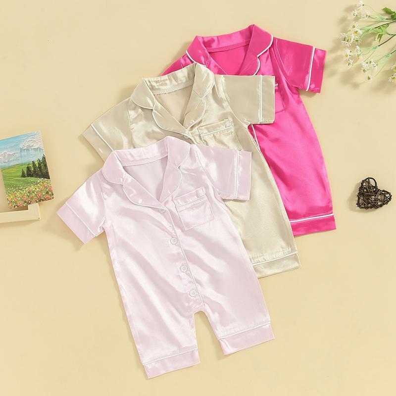 Babies Button Up Pajama Nightgown Romper