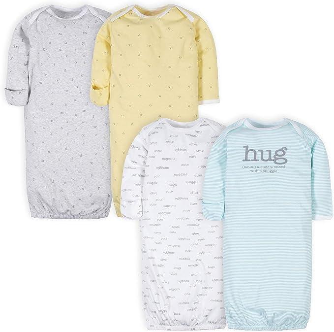 Baby Pack Of 4 Cotton Sleepwear Gown