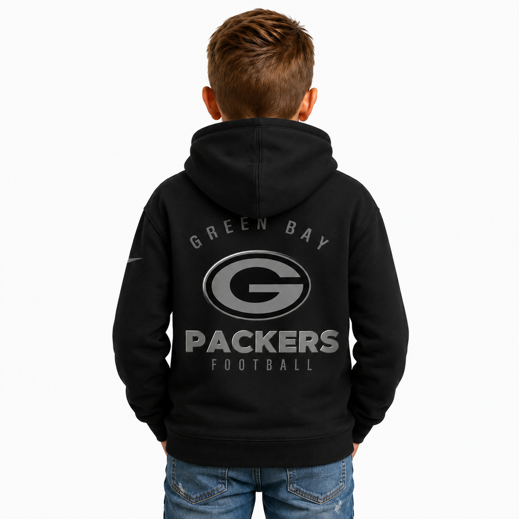 Green Bay Packers Football Inspired Kids Hoodie