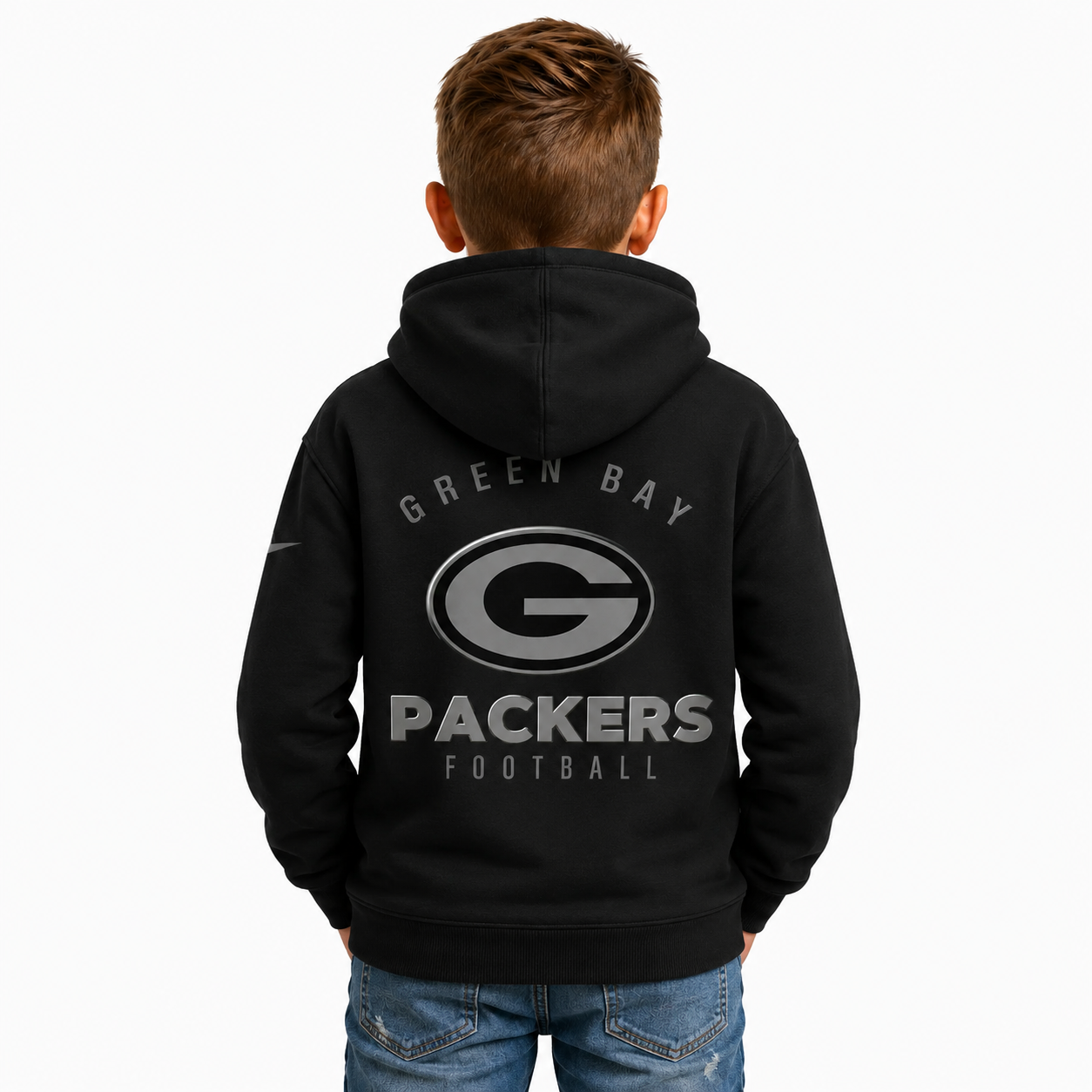 Green Bay Packers Football Inspired Kids Hoodie