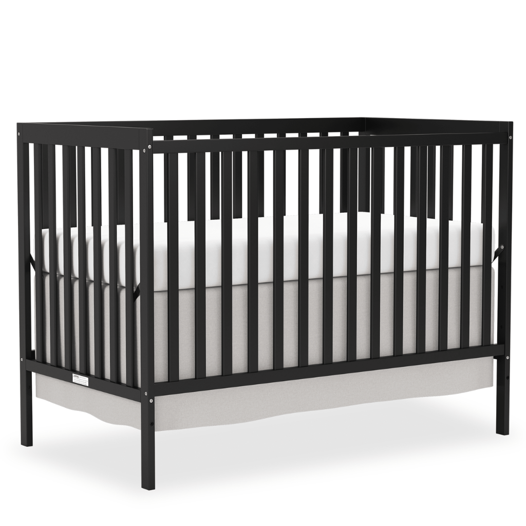 Babies 5 In 1 Convertible Crib Bed With Adjustable Mattress And Pinewood Frame