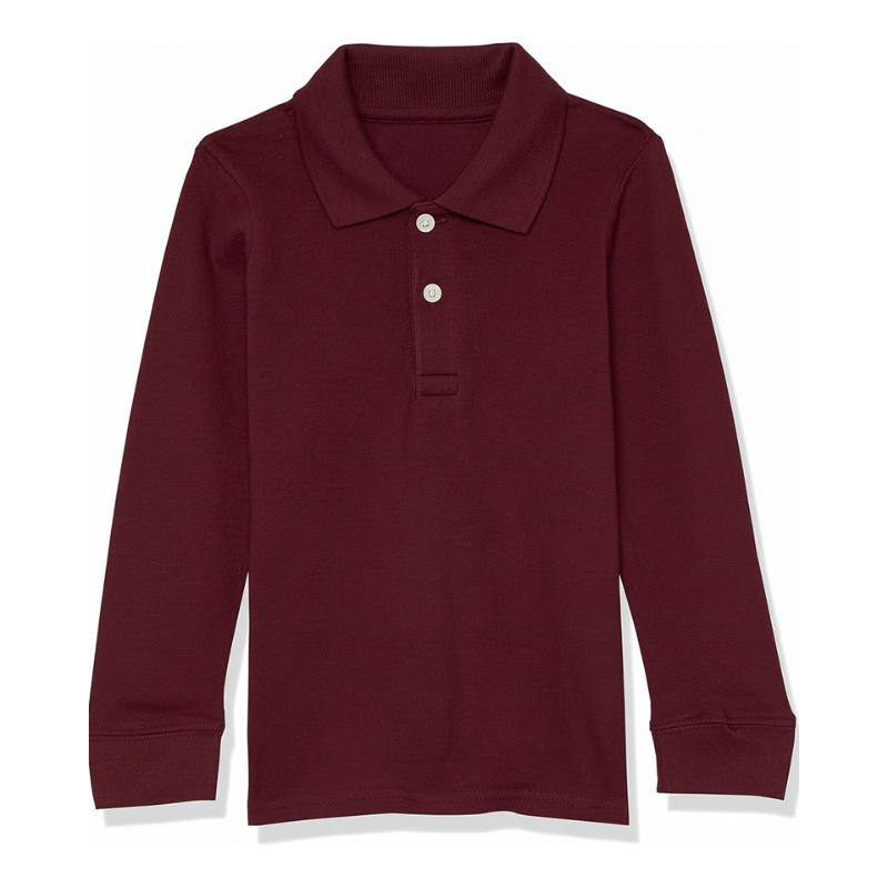 Boys Long Sleeve Pique Polo