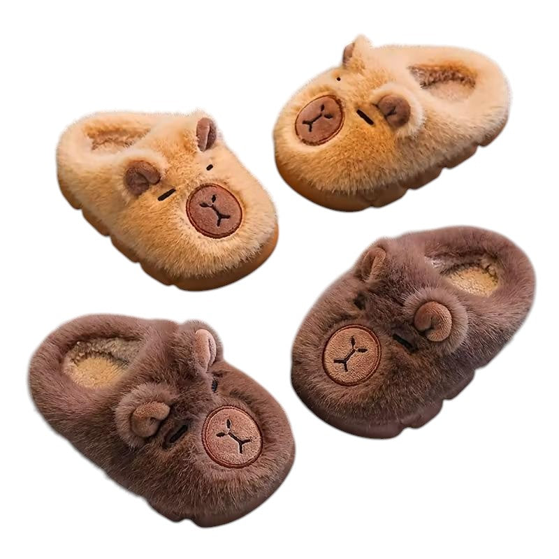Kids Animal Designed Non Slip Plush Slippers
