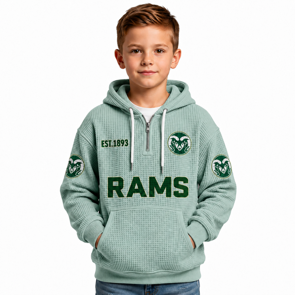 Los Angeles Rams Football Quarter Zip Kids Hoodie