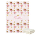 Baby Girl 3 Pieces Ballerina Custom Crown Bedding Set