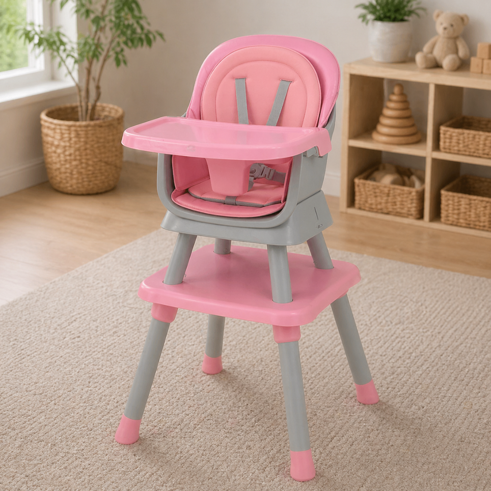 Toddler 8 In 1 High Chair Double Layer Cushions Multifunctional