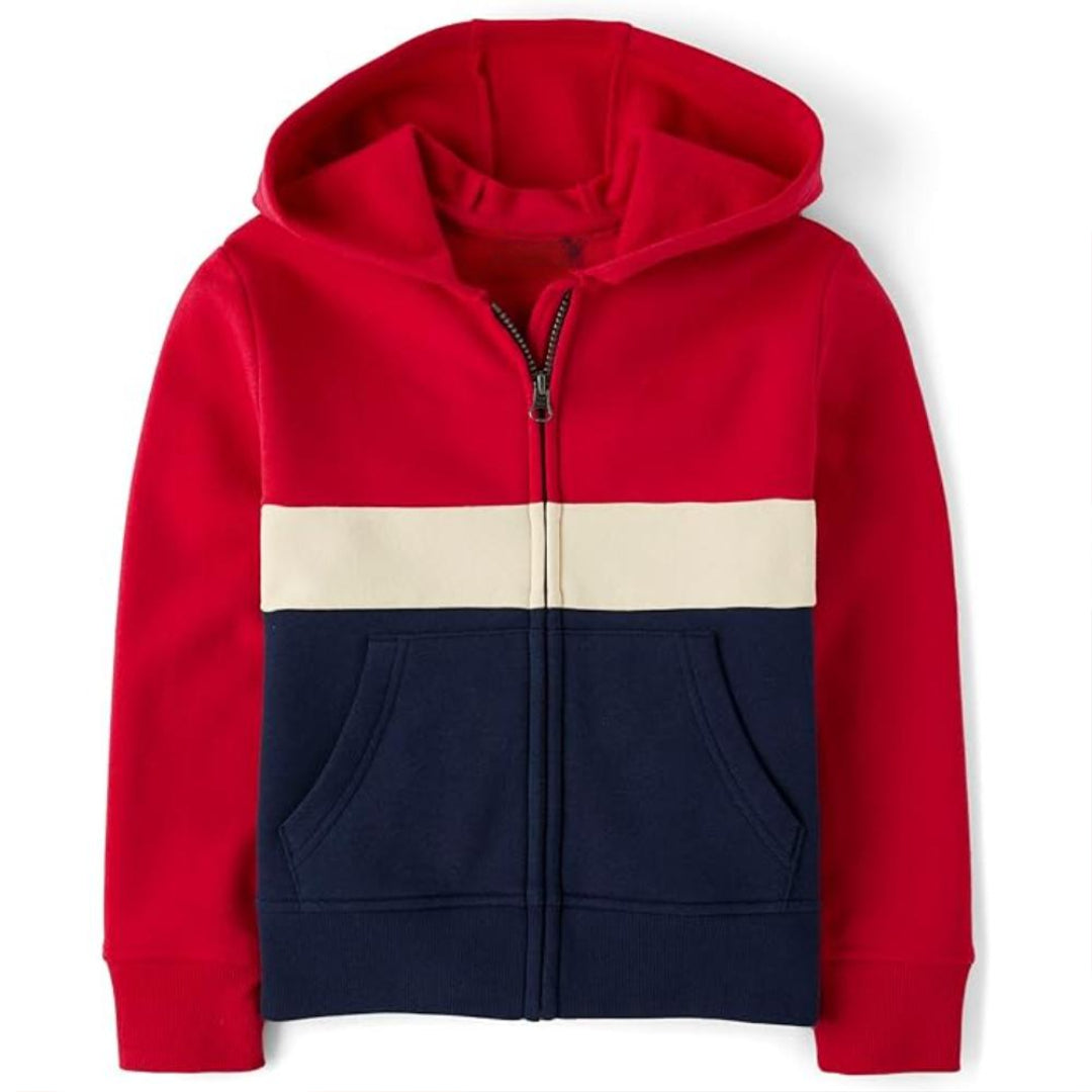 Long Sleeve Hooded Full Zip Front Sweatshirt
