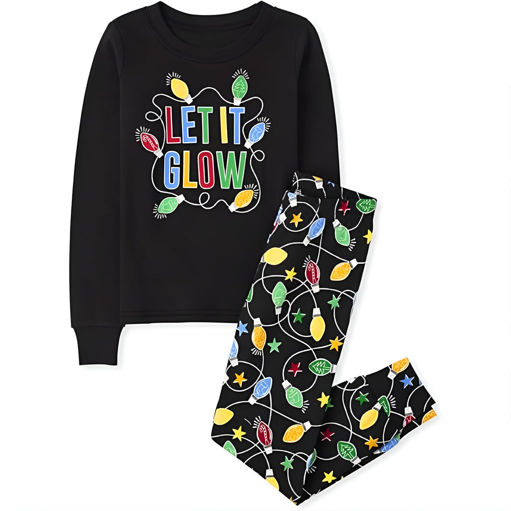 Holiday Print Two Piece Pajama Set