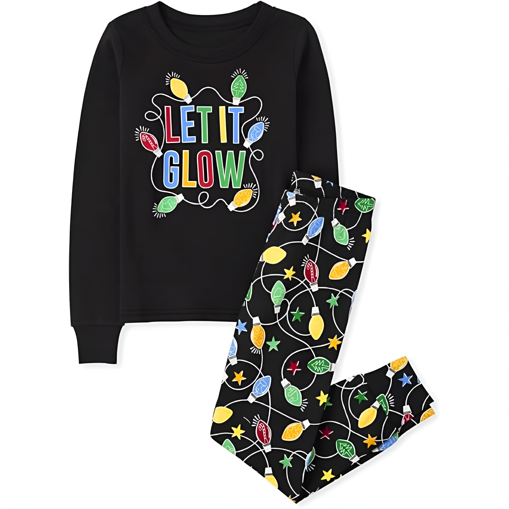 Holiday Print Two Piece Pajama Set