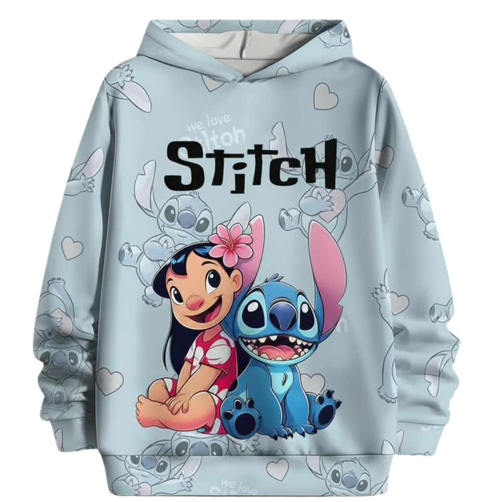 Girls 3D Cartoon Printed Hoodie