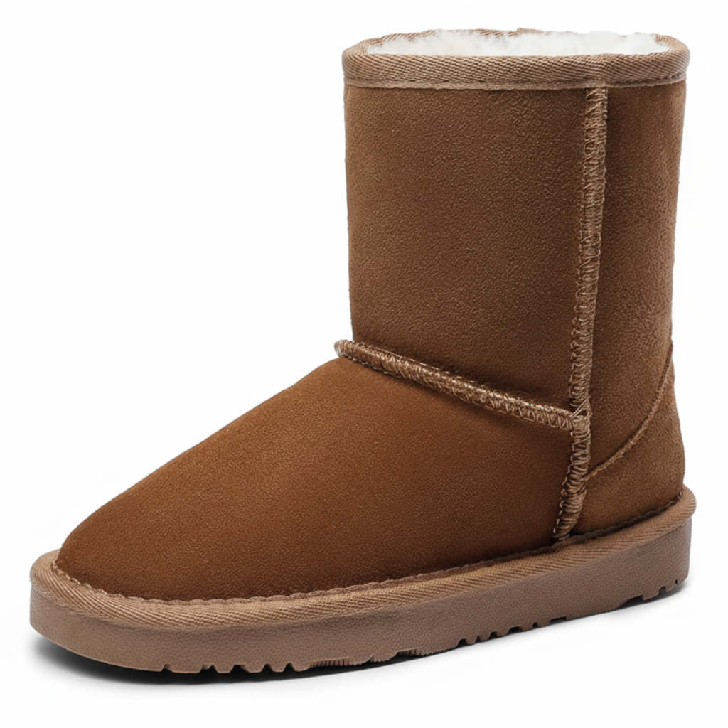 Girls And Boys Kids Faux Fur Lined Winter Snow Boots