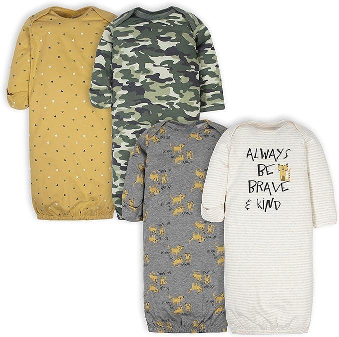 Baby Pack Of 4 Cotton Sleepwear Gown