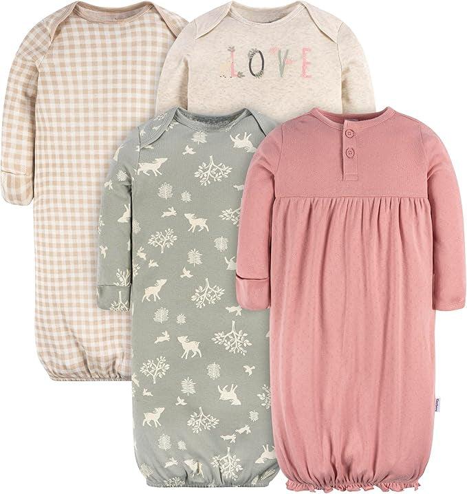 Baby Pack Of 4 Cotton Sleepwear Gown