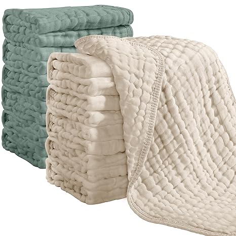 12PCS Muslin Cloths For Babies Daily Use Towels