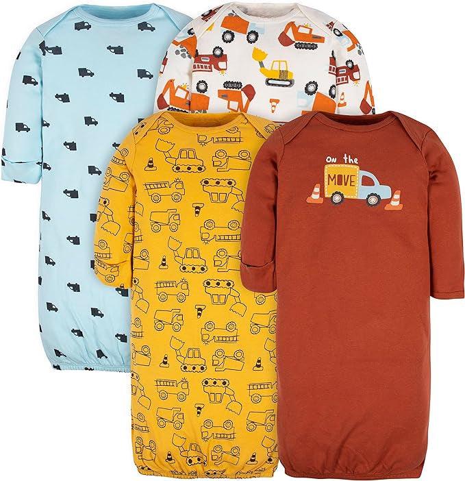 Baby Pack Of 4 Cotton Sleepwear Gown