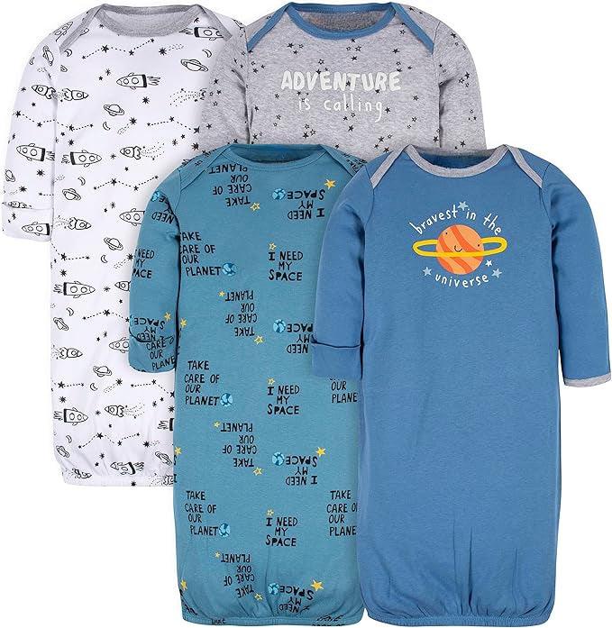 Baby Pack Of 4 Cotton Sleepwear Gown