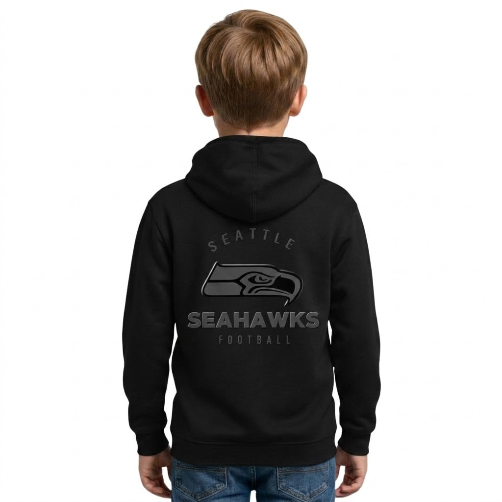 Seattle Seahawks Football Themed Quarter Zip Kids Hoodie