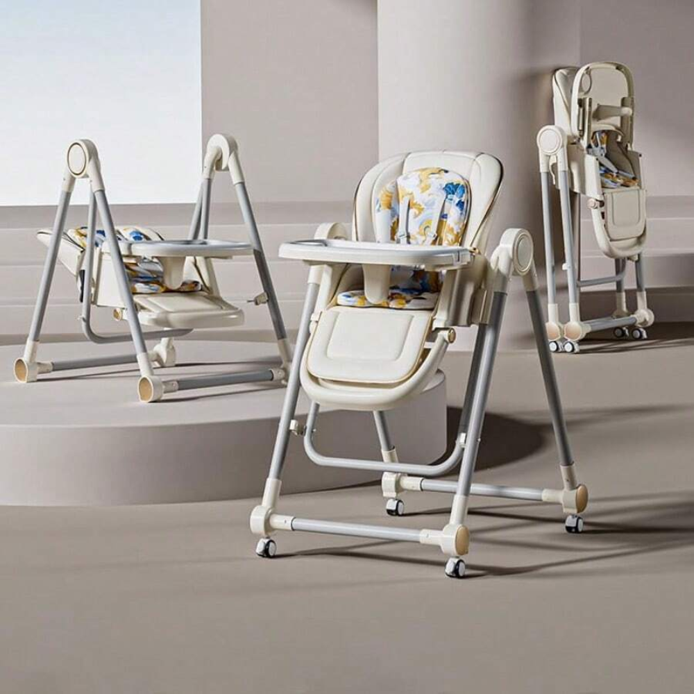 3 In 1 Baby High Chair With Adjustable Height And Reclining Seat