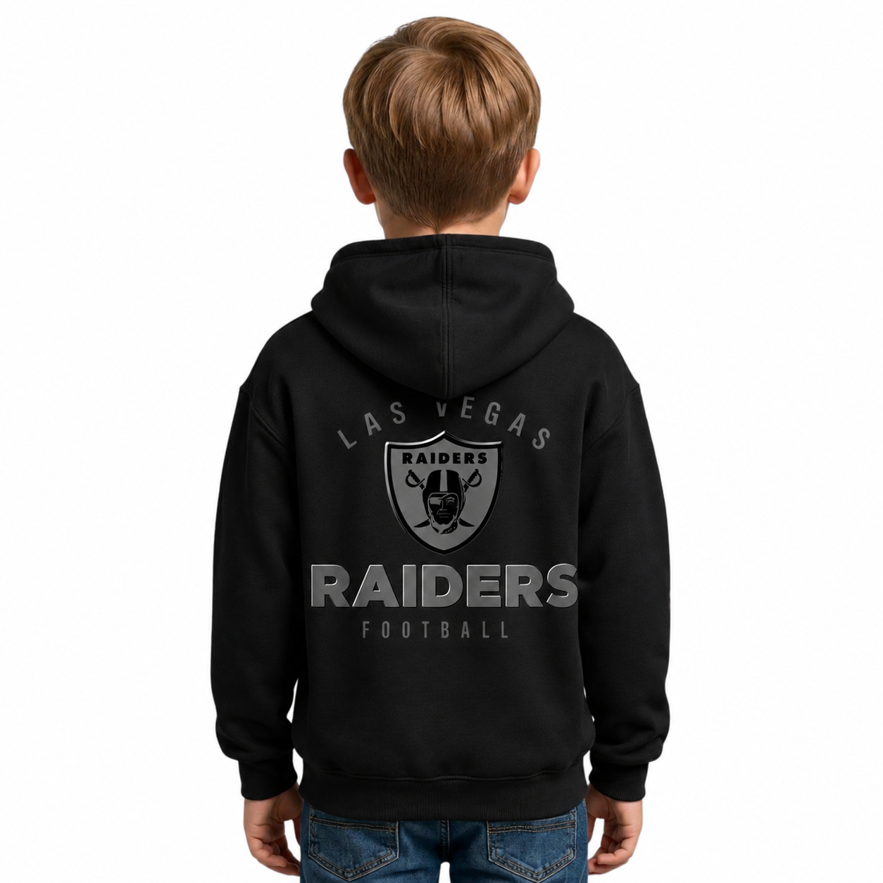 Las Vegas Raiders Printed Kids Football Fan Hoodie