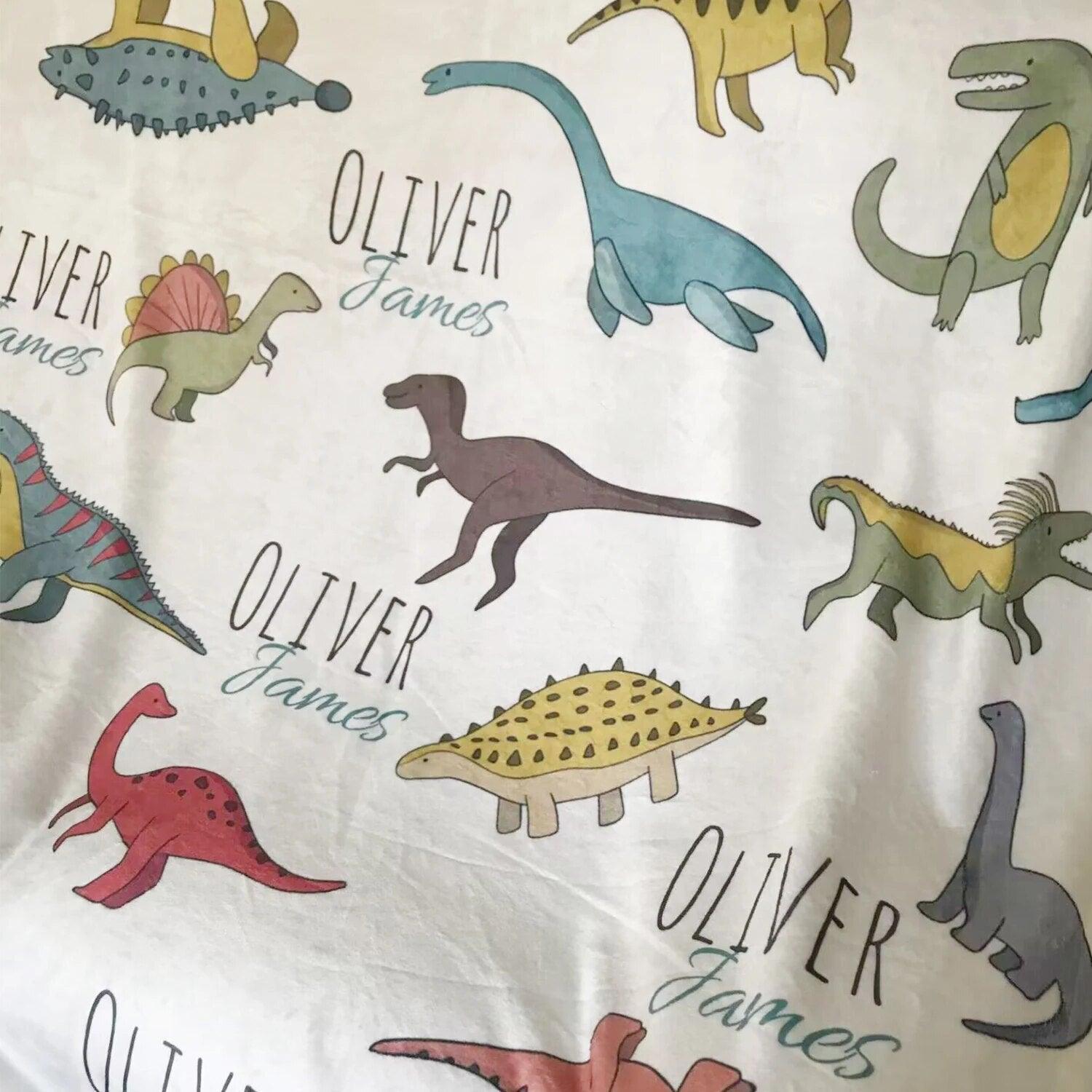 Personalized Dinosaur Crib Bedding