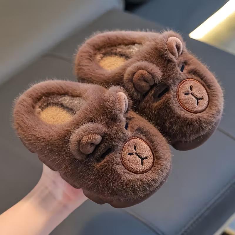 Kids Animal Designed Non Slip Plush Slippers