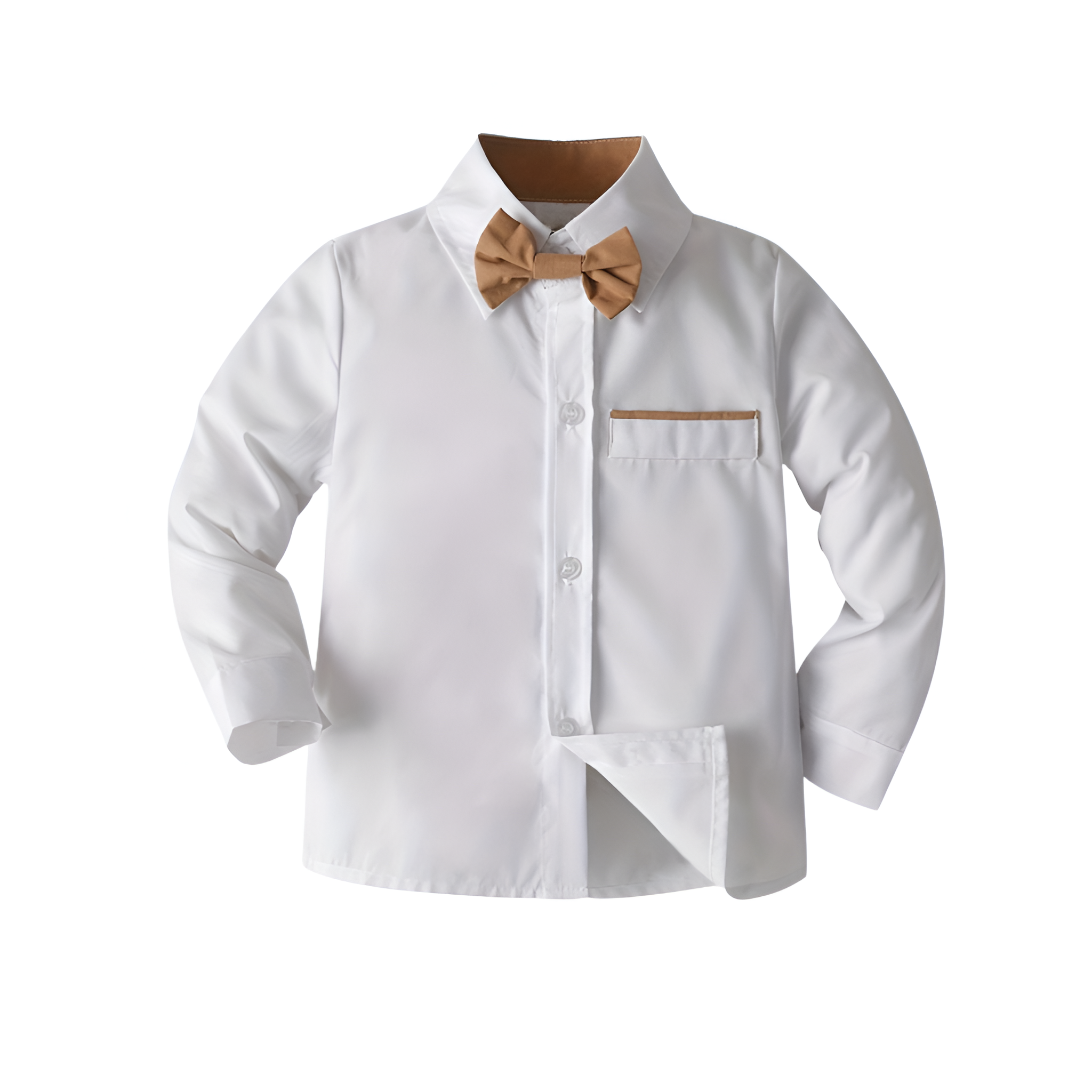 Baby Boys 2 Piece Of Classic Outfit With Bow Tie And Suspenders Set