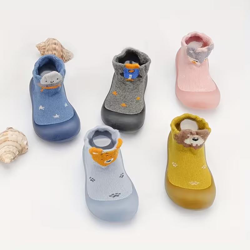 Cartoon Animal Slip On Baby Shoes With Non Slip Sole