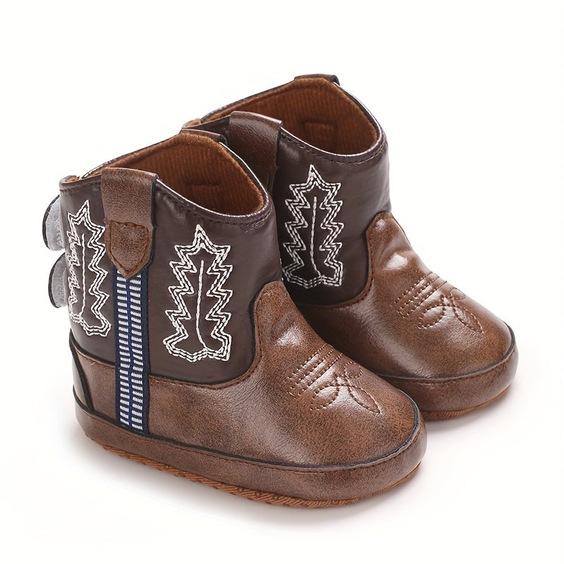 Mid Top Boots For Baby With Hook And Loop Closure