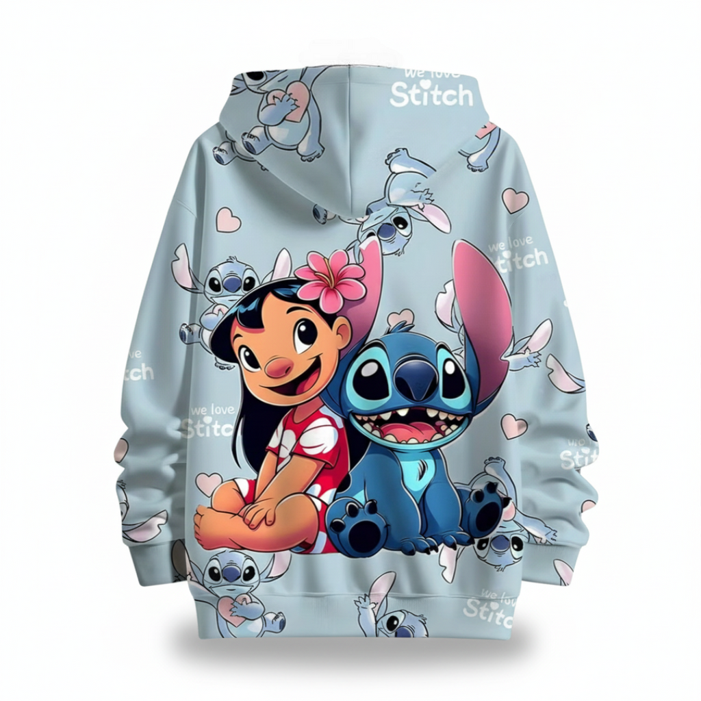 3D Printed Kids Hoodie With Graphic Design And Stretchable Fabric