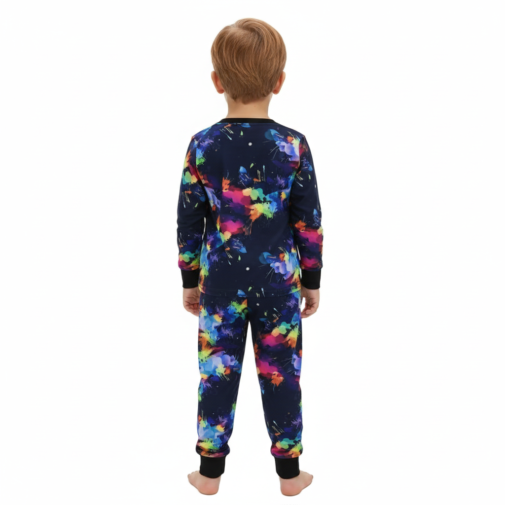Stitch Color Splash Print Pajama Set