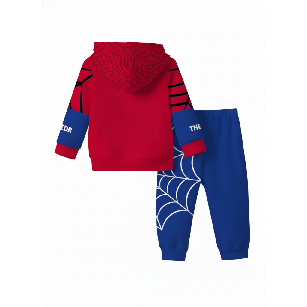 Toddler Boys Spider Print Hoodie And Pants Set