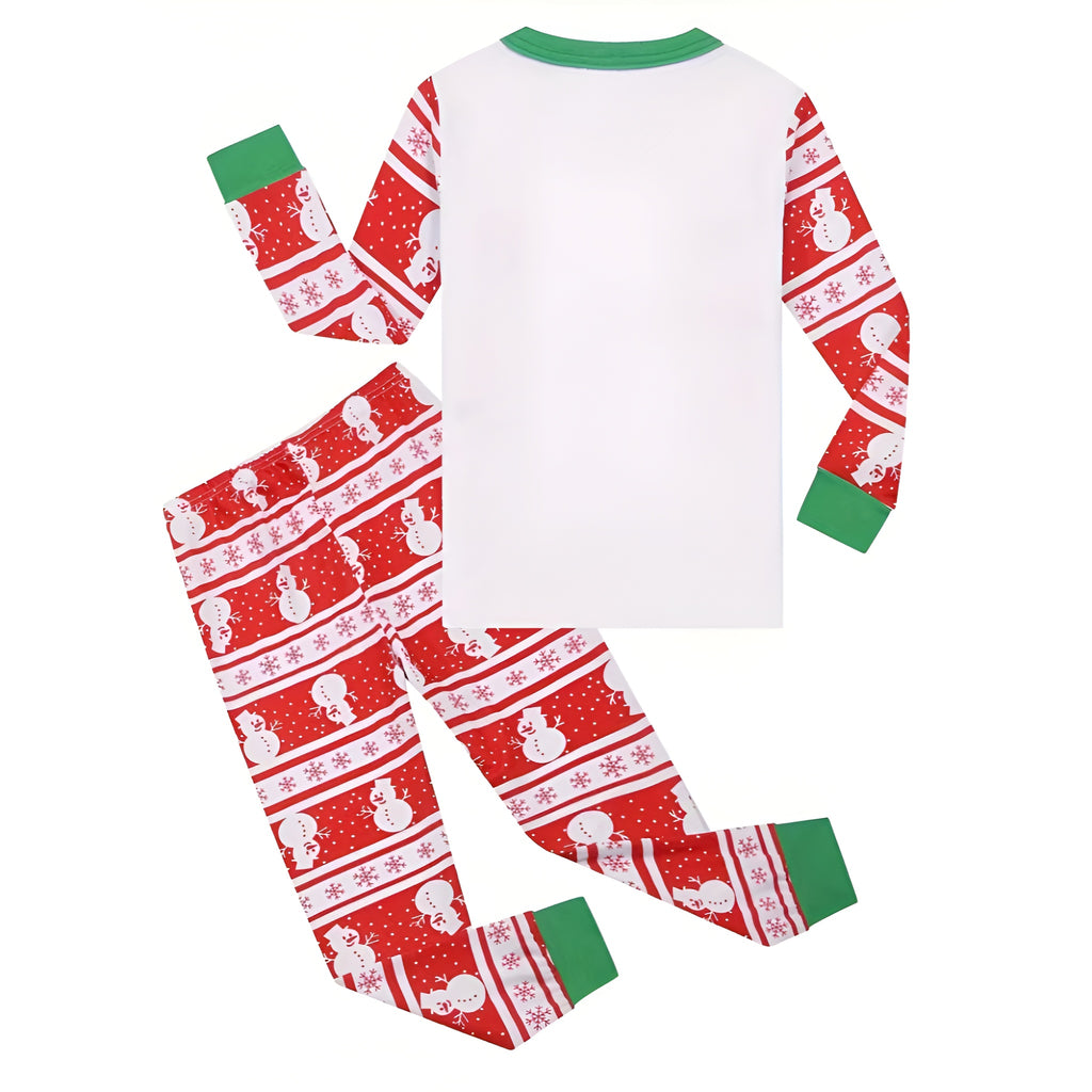 Christmas Snowman Printed Kids Pajama Set