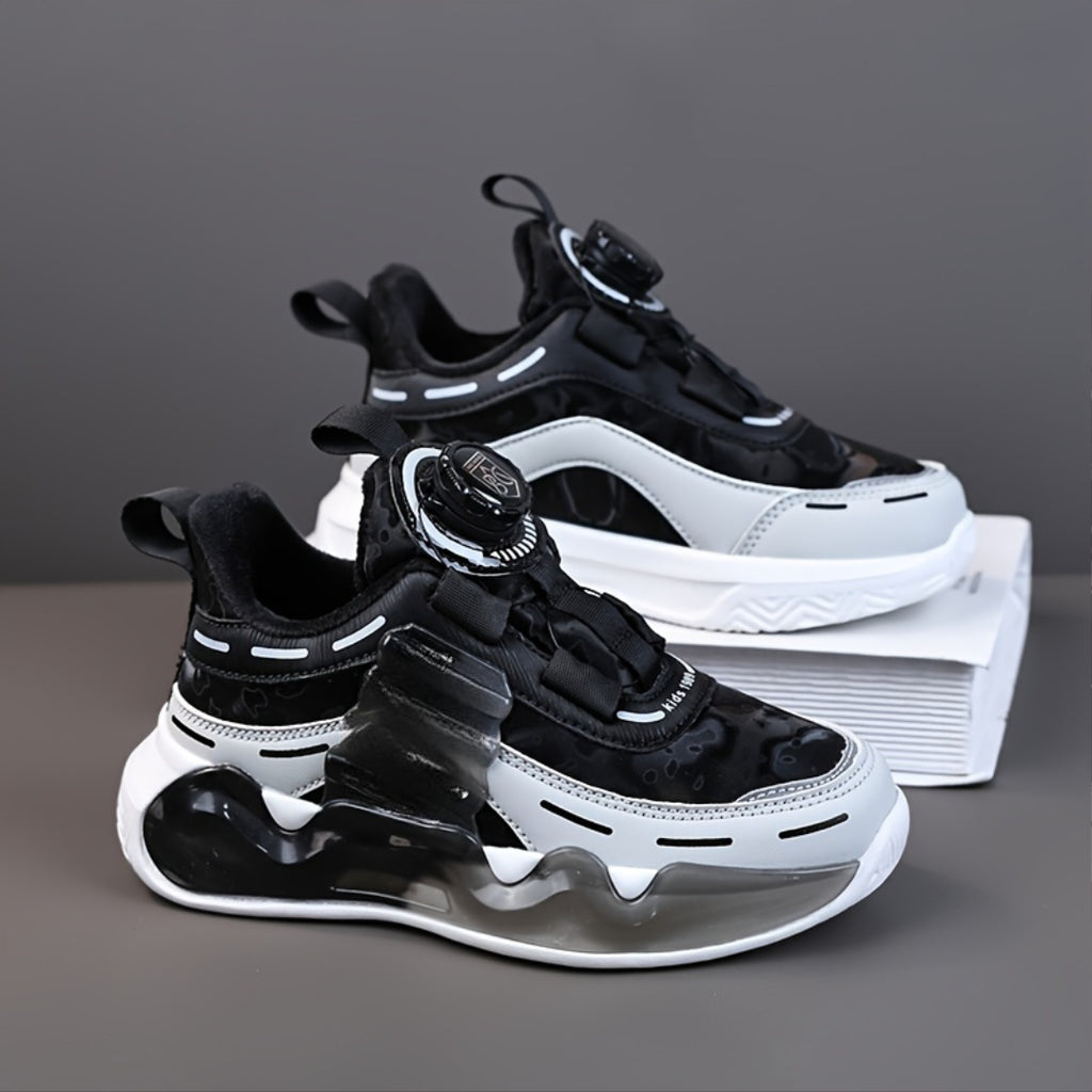 Boys Casual Mesh Sneakers With EVA Sole And Dial Closure
