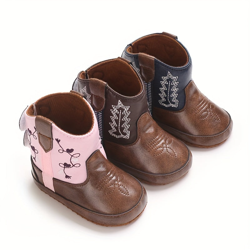 Mid Top Boots For Baby With Hook And Loop Closure