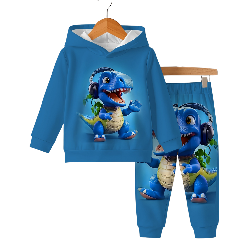 Toddler Boys Dinosaur Print Hoodie And Pants Set