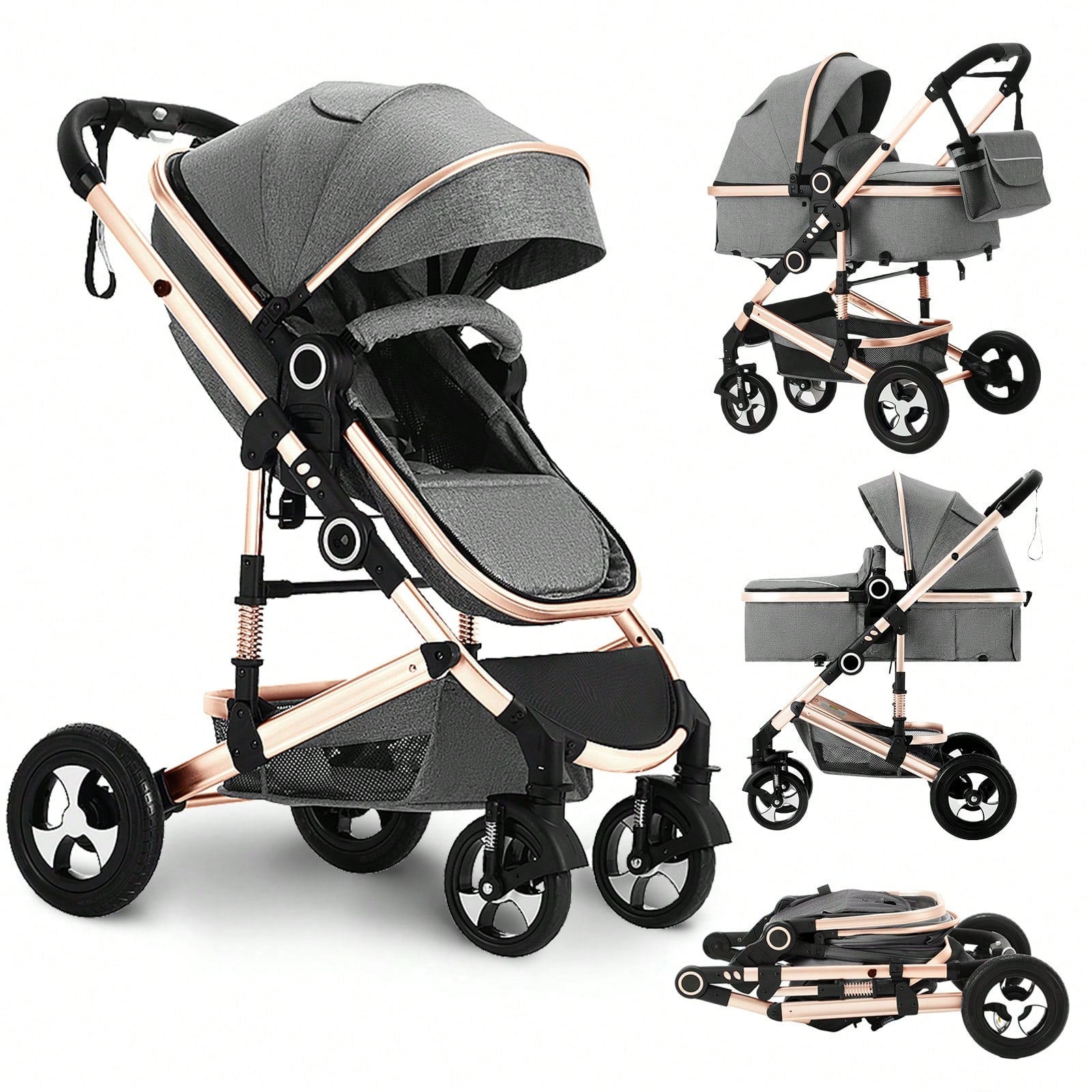 2 in 1 Convertible Baby Stroller For Infants