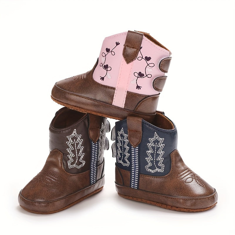 Mid Top Boots For Baby With Hook And Loop Closure