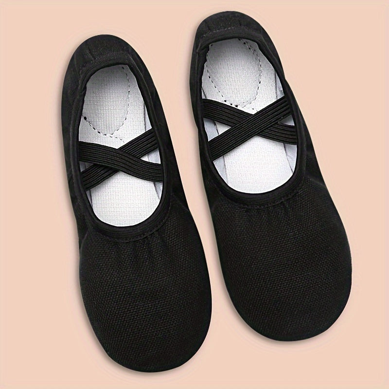 Christmas Canvas Ballet Dance Shoes For Girls With Band Closure