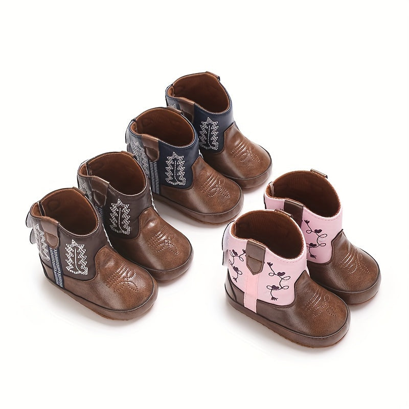 Mid Top Boots For Baby With Hook And Loop Closure