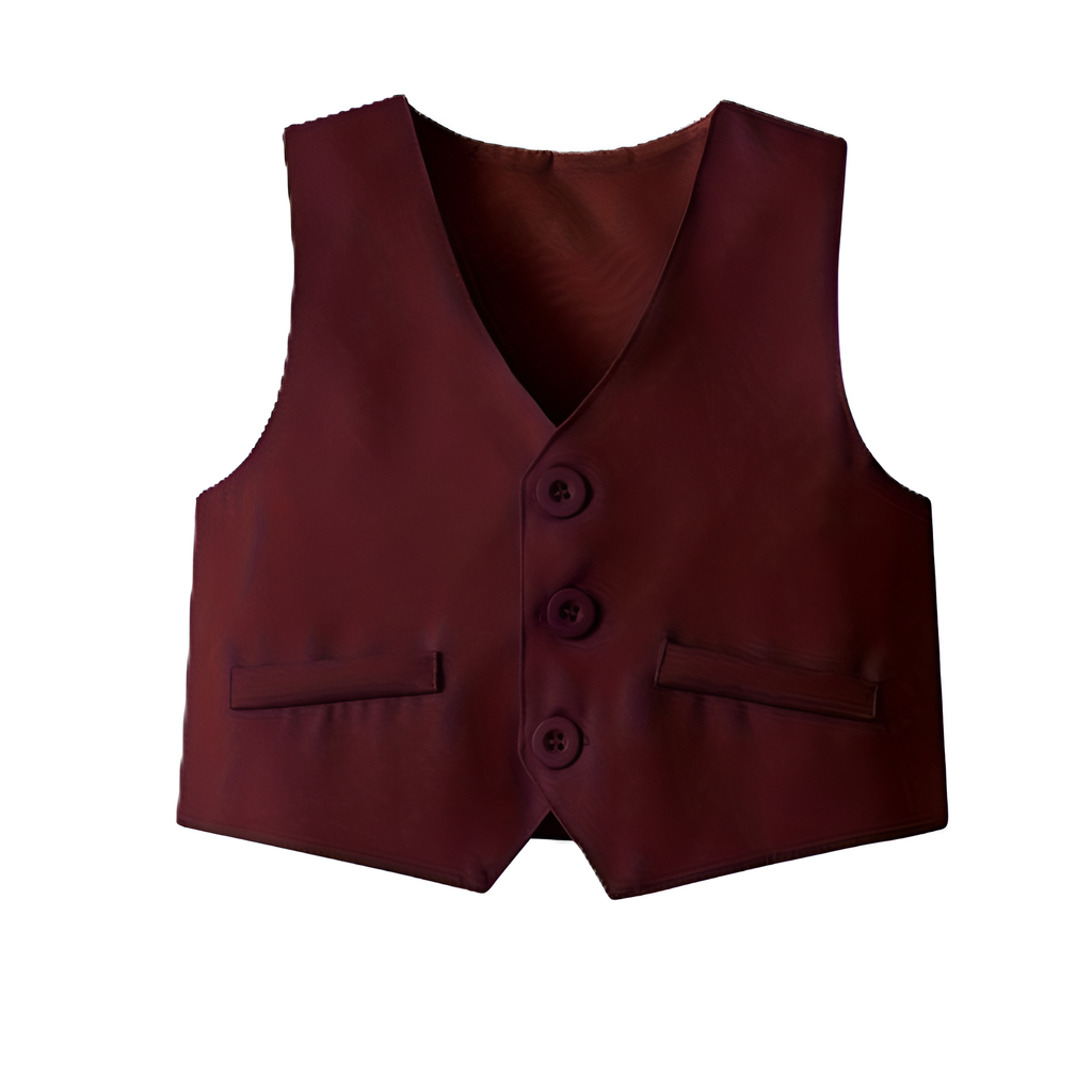 Boys Long Sleeve Shirt With Vest And Trousers Set