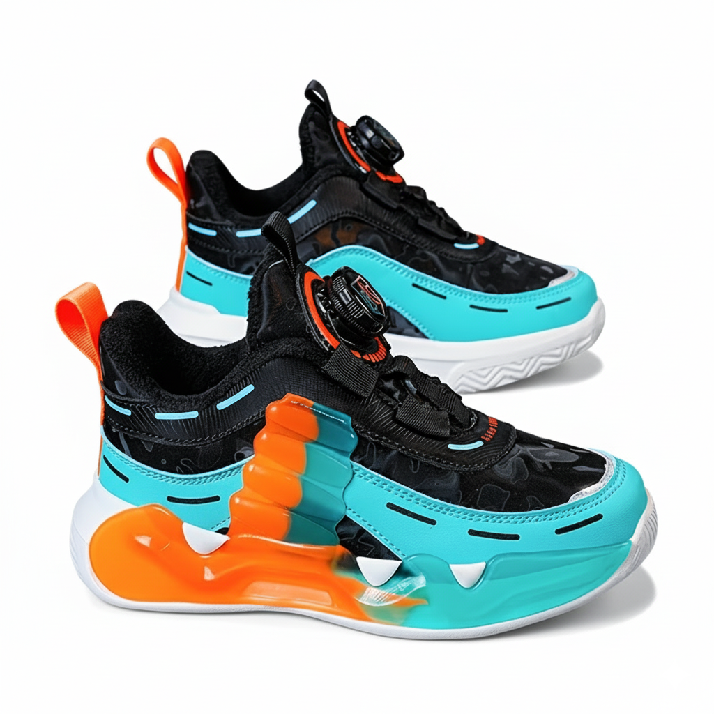Boys Casual Mesh Sneakers With EVA Sole And Dial Closure