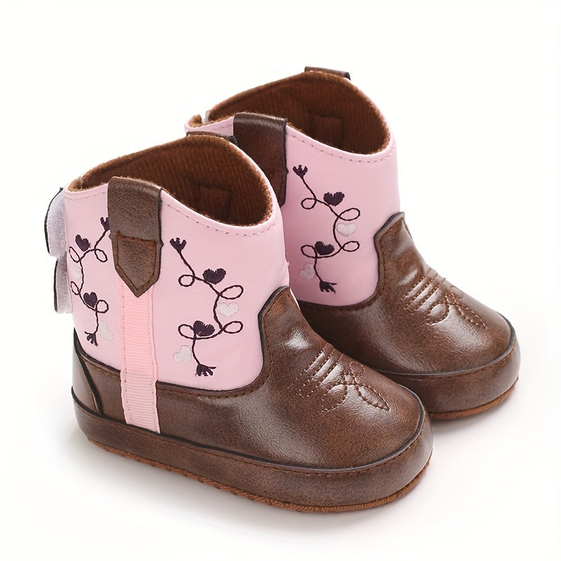 Mid Top Boots For Baby With Hook And Loop Closure
