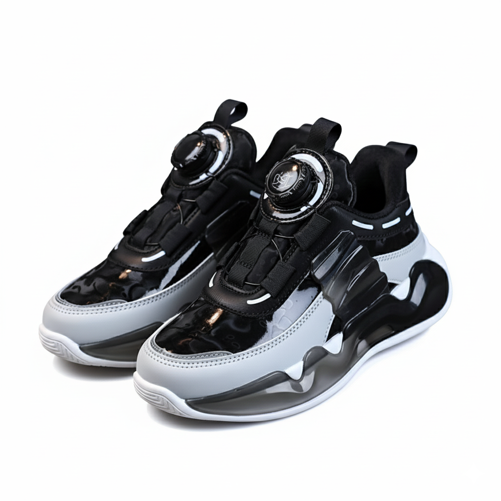 Boys Casual Mesh Sneakers With EVA Sole And Dial Closure